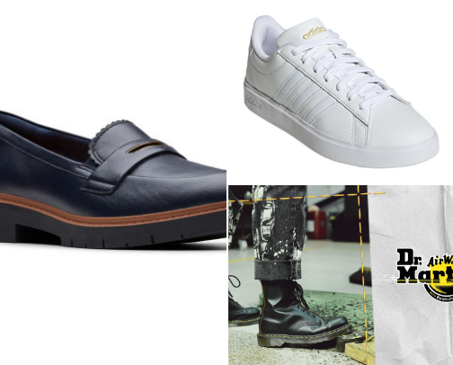 Shoes, boots and slippers cover photo collage