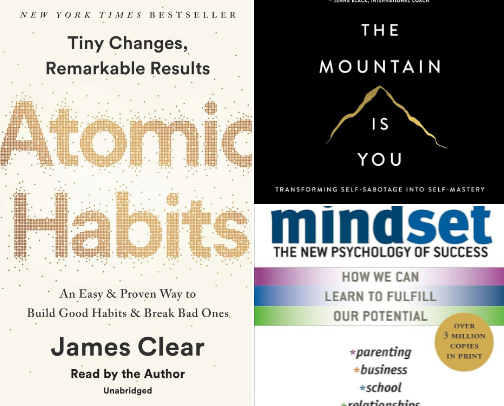 Books That Improve Your Life: Productivity, Mindset & Money cover photo collage