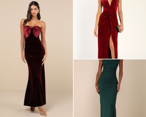 Lulu's Holiday Party Dresses cover photo collage