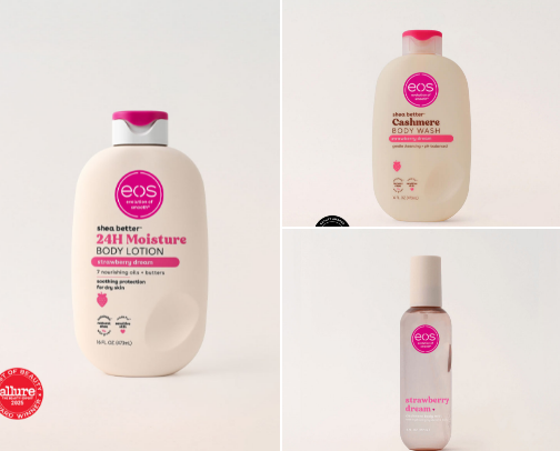 Lotions, body wash, oils cover photo collage