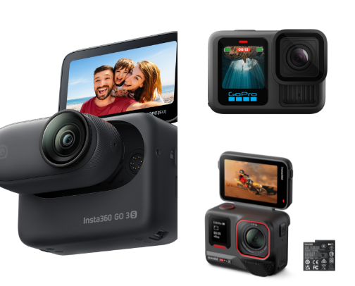 Action cameras & accessories cover photo collage