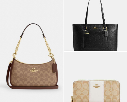 ✨These will never be left behind especially for us girls! Handbags, wallets, purses in this area, my reco brands. cover photo collage