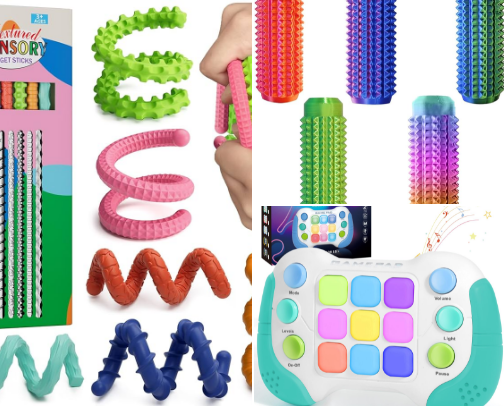 Figit toys for children and adults cover photo collage