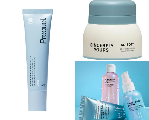 Sensitive skin products cover photo collage