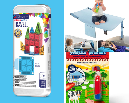 Top travel products for kids cover photo collage