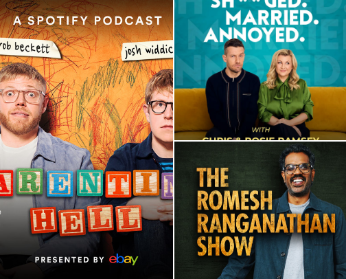 I’m addicted to Podcasts | Podcasts to Make you Laugh cover photo collage
