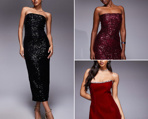 Holiday & NYE Glam Maxi & Midi Dress Collection🎄🌟 cover photo collage