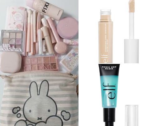 That girl makeup products cover photo collage