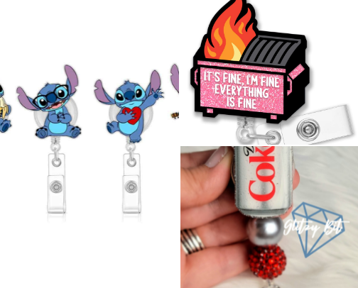 Badge Reels/Lanyards for work cover photo collage