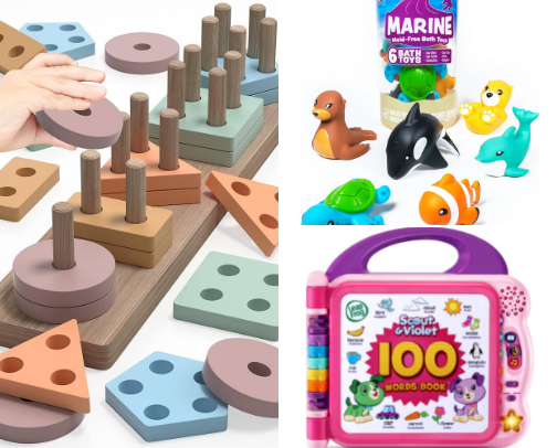 Baby toys/ activities cover photo collage