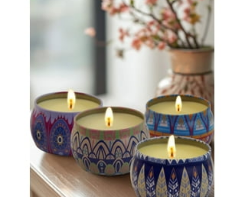 Scented candles cover photo collage