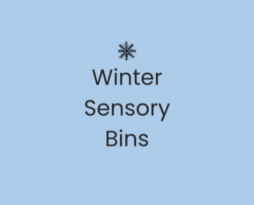 Winter Sensory Bins cover photo collage