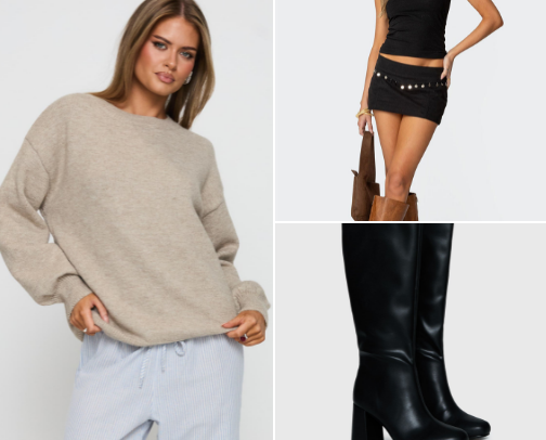 aesthetic fall girl clothes/accessories cover photo collage