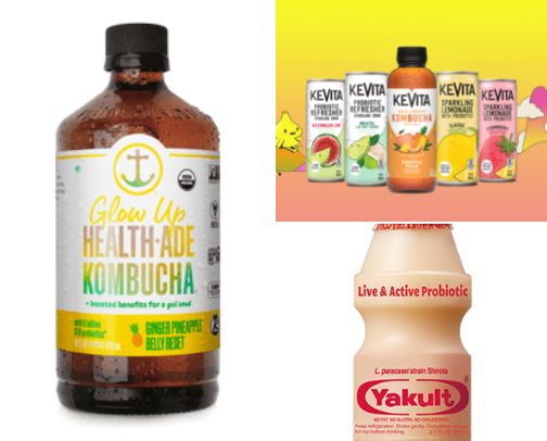 My favorite probiotic drinks ! Pcos friendly 🥒🥬🫶🏽 cover photo collage