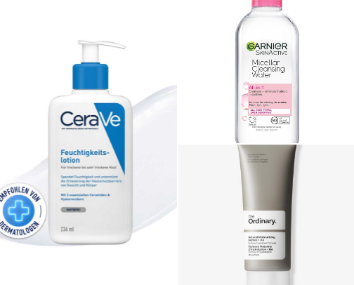 Skincare essentials for glowing, healthy skin cover photo collage