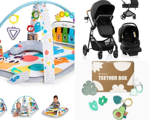 Baby supplies and care products cover photo collage