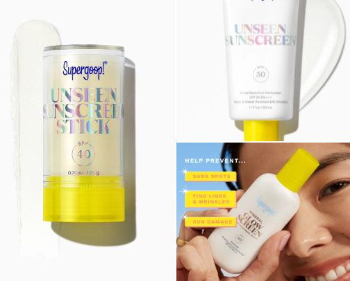 Sunscreen cover photo collage