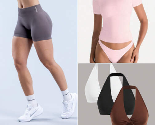 Gym clothes cover photo collage