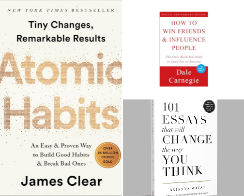 Level-Up Books: Mindset, Personal Growth, Life & Beyond cover photo collage