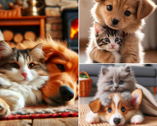 For all pets lovers 🐶🐈♥️ cover photo collage