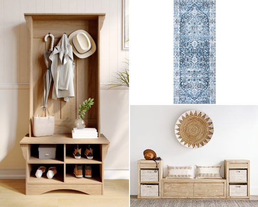 Designer Inspired Entryway & Organized Mudroom Essentials cover photo collage