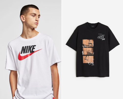 Nike brand T.shirt cover photo collage