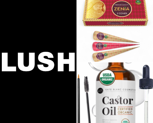 Glow up products cover photo collage