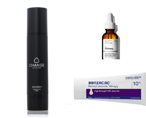 skincare recommendations for the acne prone girlies and guys! cover photo collage