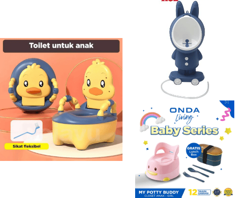 toilet for your little ones🚽 cover photo collage