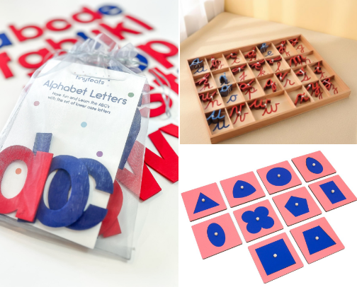 Montessori-Inspired Preschool at Home: Hands-on Materials that Worked for Me (Ages 3–5) cover photo collage