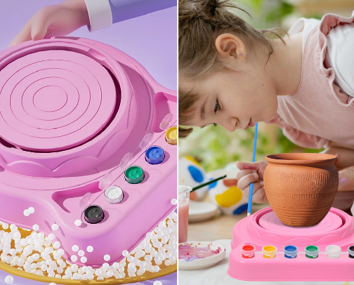 🎨 The Ultimate Creative Gift: Viral Kids’ Electric Pottery Wheel cover photo collage