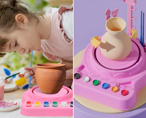 🎨 The Ultimate Creative Gift: Viral Kids’ Electric Pottery Wheel cover photo collage