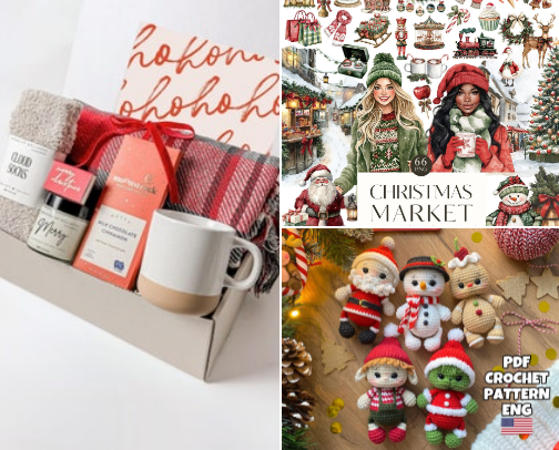 Christmas at Etsy. Get the gift that is personal. cover photo collage
