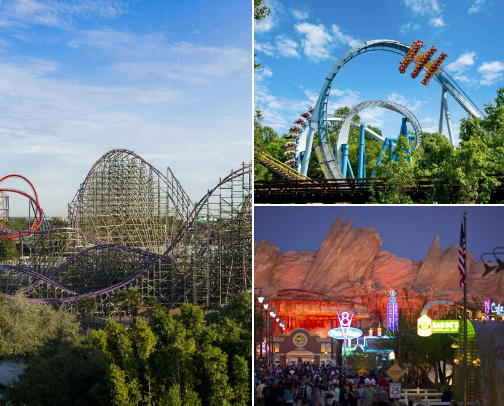 Favorite theme parks cover photo collage