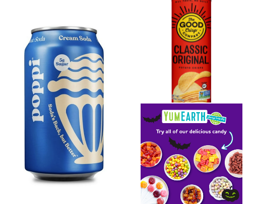 Guilt free, dye free snacks, treats and drinks cover photo collage