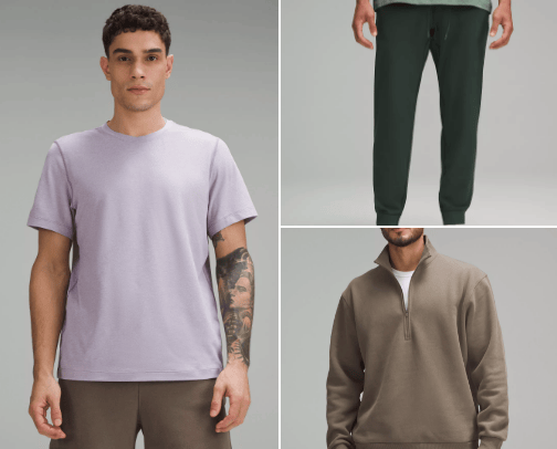 What's new Lululemon on Men collection cover photo collage