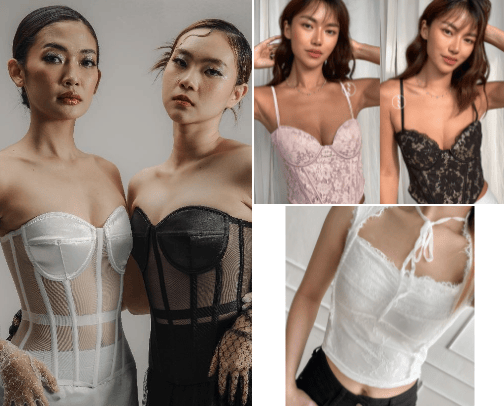 Crop Tops - Bustier Tops for Summer Vacation cover photo collage