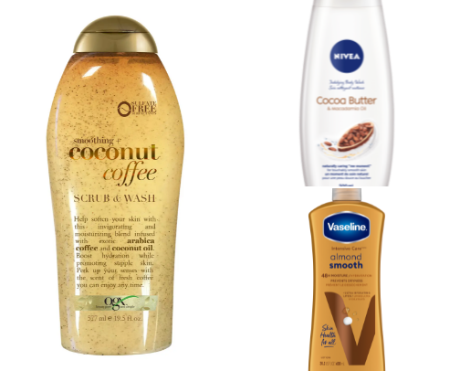 The perfect shower products cover photo collage