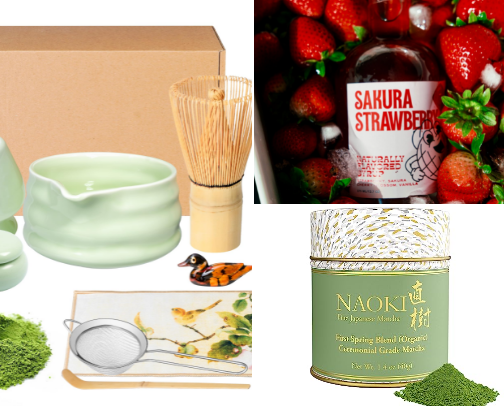 at home matcha + coffee bar cover photo collage
