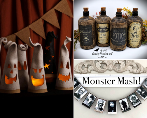 Classy to Creepy Halloween Supplies cover photo collage