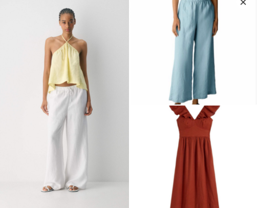 100% Linen Clothing for Warm Weather cover photo collage