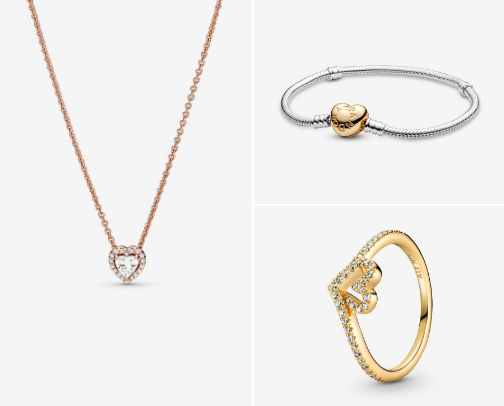 Pandora woman's jewellery cover photo collage
