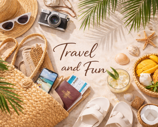 Travel and Fun Finds cover photo collage