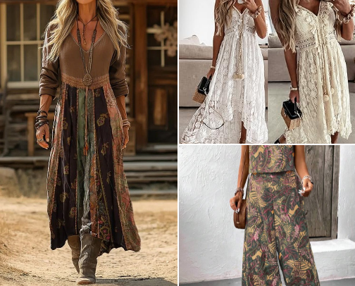 Boho Bliss Free-Spirited Chic Style 🌸🌿 cover photo collage