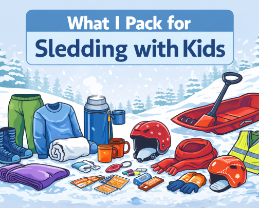 What I Pack for Sledding cover photo collage