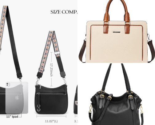 Bag for women for recommend cover photo collage