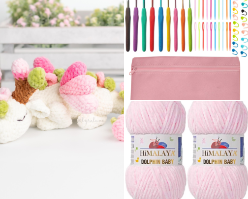 Crocheting supplies cover photo collage