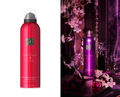 Shampo and shower gel cover photo collage