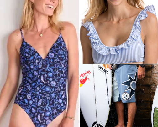 Coastal Chic Swimwear for the Family cover photo collage