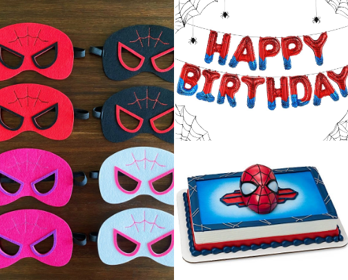 Spider-Man Birthday Party (for a fresh 3 year old) cover photo collage